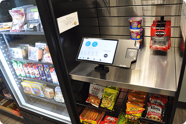 Easy checkout area in the micro mart