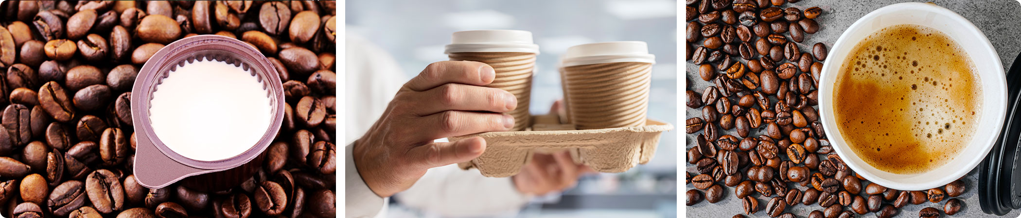 coffee beans and cups